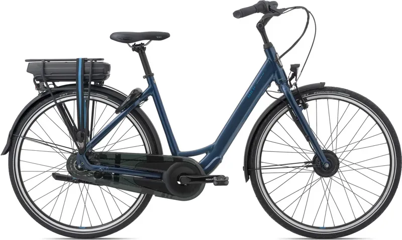 2021 Giant Ease-E+ 2 Low Step-Through Electric Bike in Blue