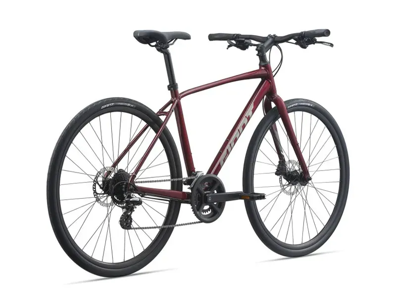 2021 Giant Escape 2 Disc Hybrid Bike in Red-5