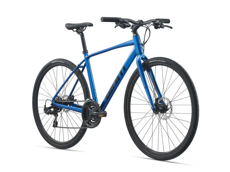 2021 Giant Escape 3 Disc Hybrid Bike in Blue -7