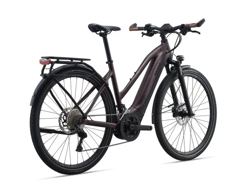 2021 Giant Explore E+ 1 Pro Stagger Frame Electric Bike in Purple-1