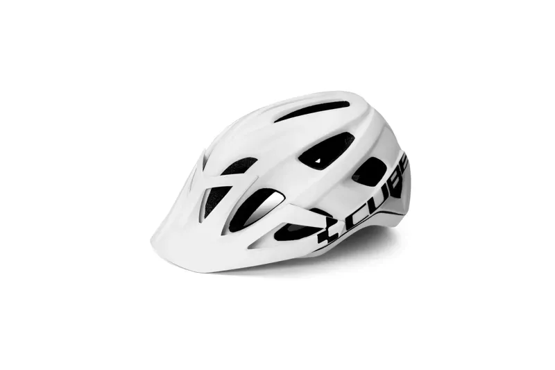 2019 Cube Am Race Mountain Bike Helmet in White