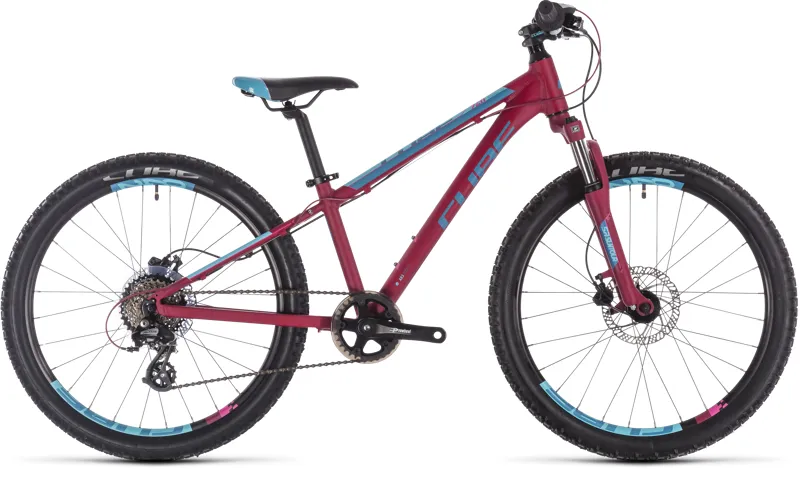 2019 Cube Access 240 Disc Kids Mountain Bike in Red
