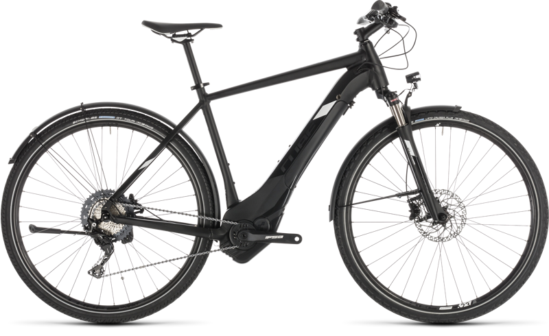 2019 Cube Cross Hybrid Race 500 Allroad Electric Bike in Black