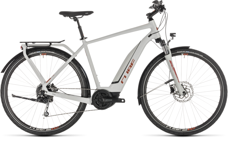 2019 Cube Touring Hybrid 400 Electric Bike in White