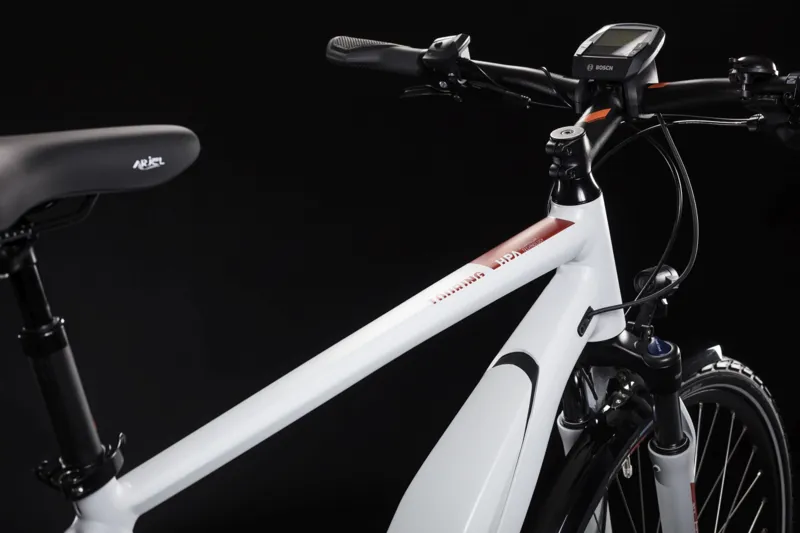 2019 Cube Touring Hybrid 400 Electric Bike in White-2